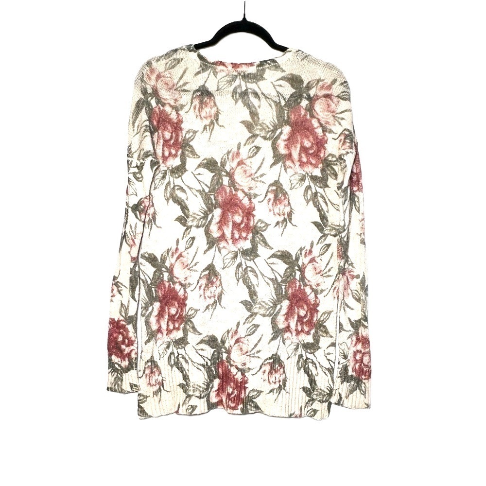 Abercrombie & Fitch Floral Boat Neck Long-Sleeved High-Low Sweater, S - Picture 7 of 15